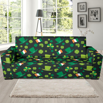 Shamrock Saint Patrick's Day Print Design LKS304 Sofa Slipcover