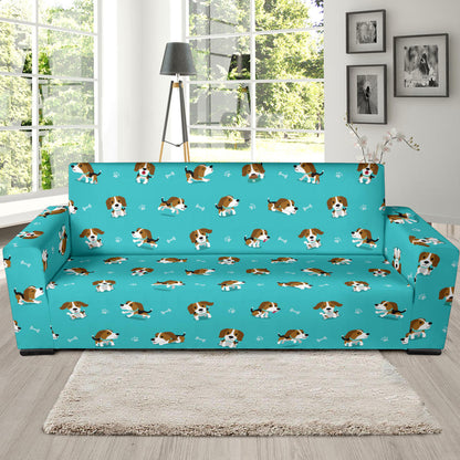 Beagle Pattern Print Design 05 Sofa Slipcover