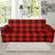 Buffalo check Red Pattern Print Design 05 Sofa Slipcover