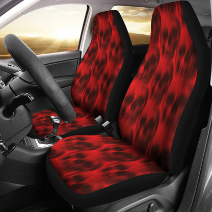 Skull Red Print Design LKS306 Car Seat Covers
