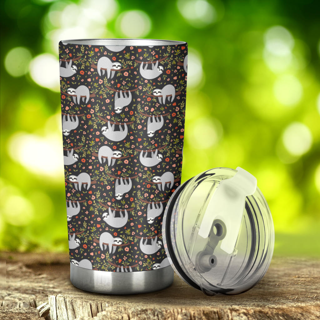 Sloth Cute Design Themed Print Tumbler