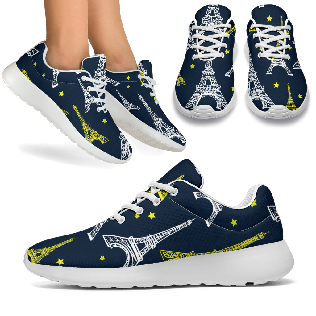 Eiffel Tower Star Print Athletic Shoes