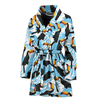 Toucan Print Design LKS303 Women Bathrobe