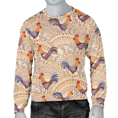 Chicken Boho Style Pattern Men Long Sleeve Sweatshirt