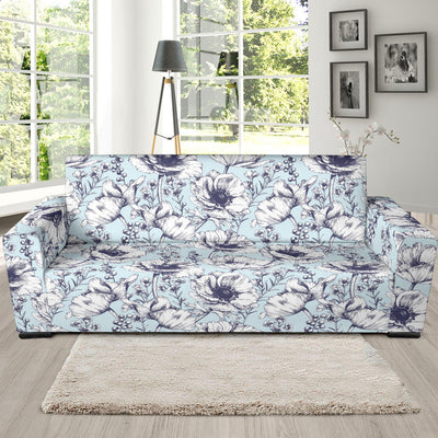 Anemone Pattern Print Design 02 Sofa Slipcover