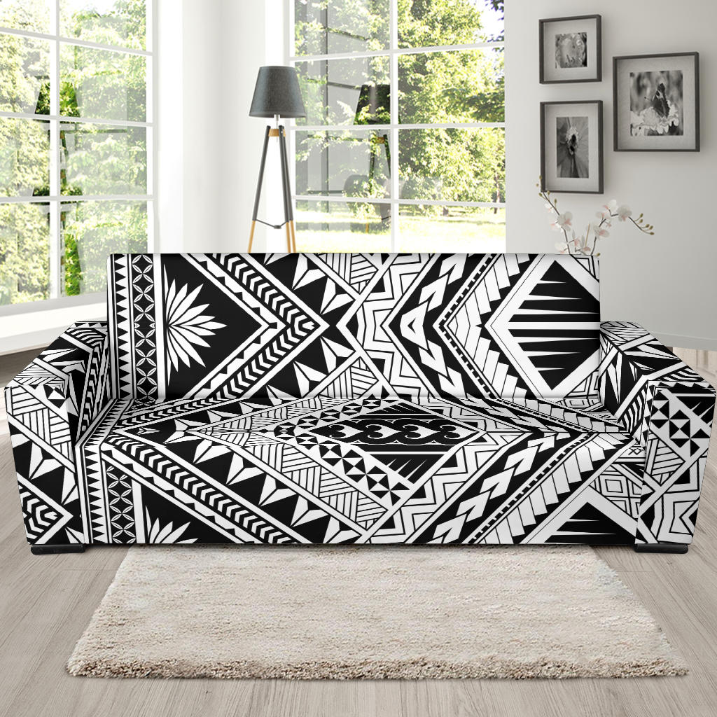 Samoan Tattoo Style Print Design LKS307 Sofa Slipcover