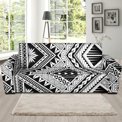 Samoan Tattoo Style Print Design LKS307 Sofa Slipcover