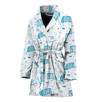 Hockey Print Design LKS303 Women Bathrobe