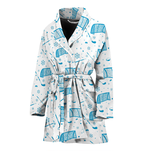 Hockey Print Design LKS303 Women Bathrobe