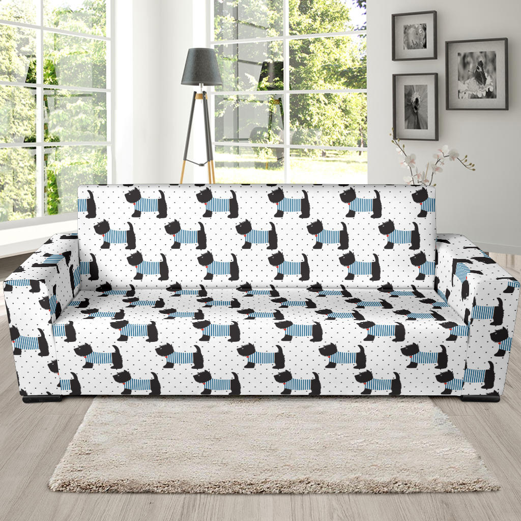 Scottish Terriers Print Design LKS3012 Sofa Slipcover