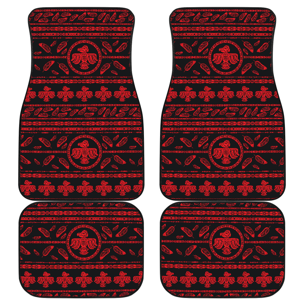 Native American Eagle Themed Print Car Floor Mats Front Back
