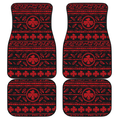 Native American Eagle Themed Print Car Floor Mats Front Back