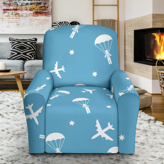 Skydiver Print Design LKS303 Recliner Slipcover with Pocket