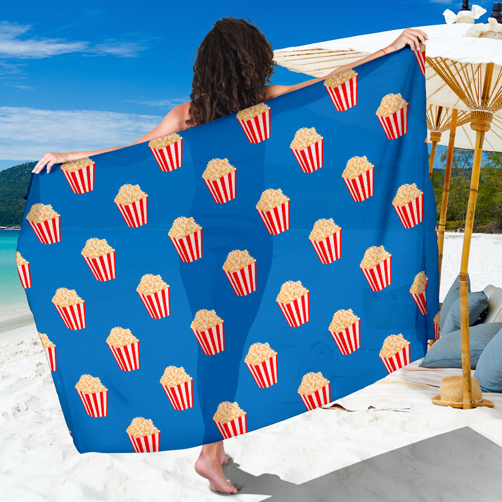 Popcorn Pattern Print Design A04 Sarong Pareo Wrap