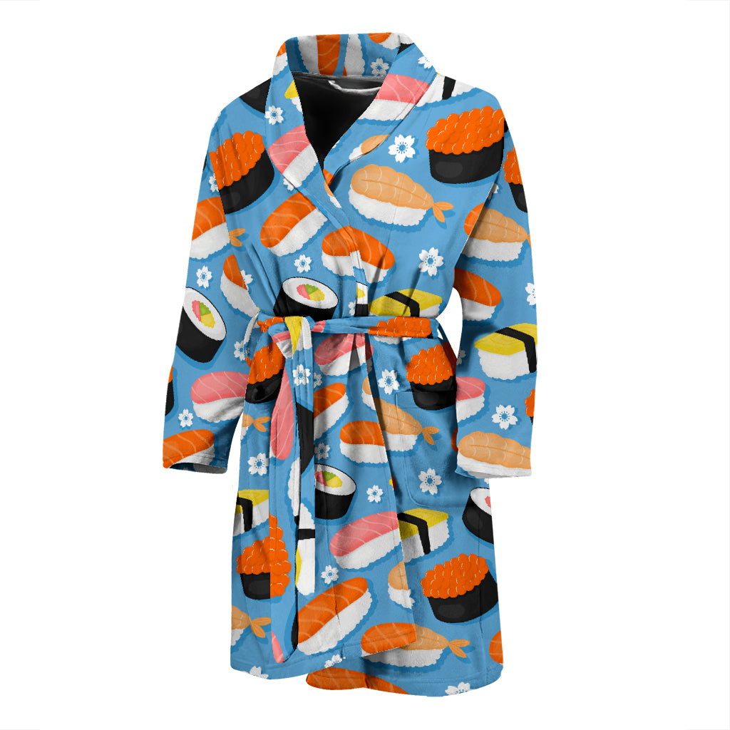 Sushi Print Design LKS304 Men Bathrobe