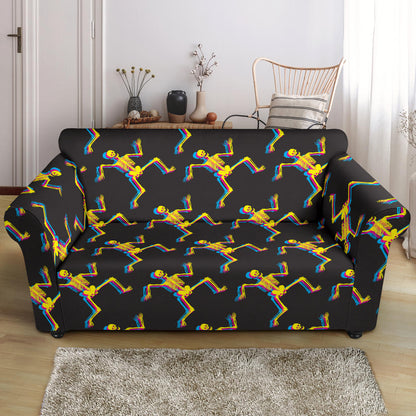 Skeleton Skeleton 3D Print Design LKS301 Loveseat Couch Slipcover