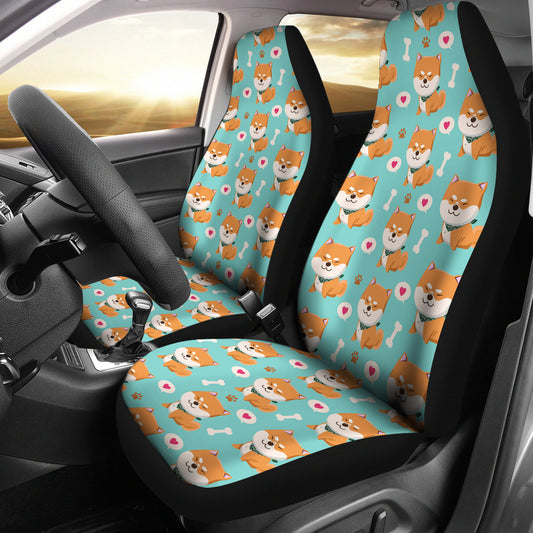 Shiba Inu Print Design LKS3013 Car Seat Covers