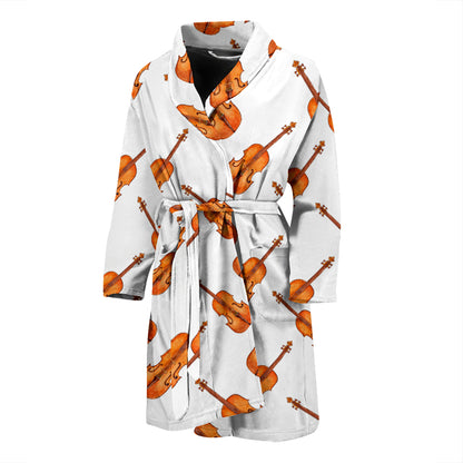 Violin Print Design LKS401 Men Bathrobe