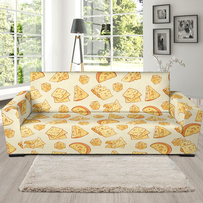 Cheese Pattern Print Design 01 Sofa Slipcover
