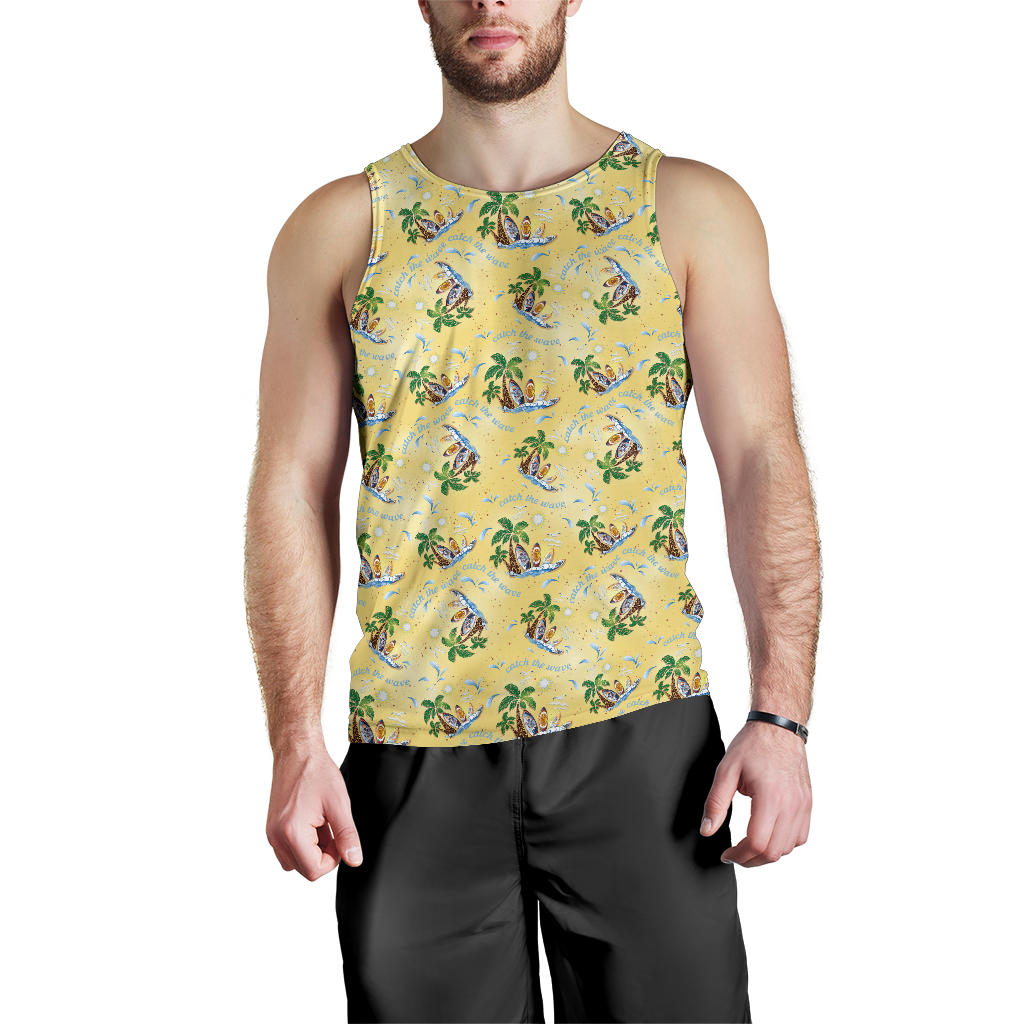 Surf Catch the Wave Design Men Tank Top