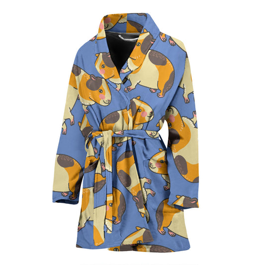 Guinea Pig Pattern Print Design 01 Women Bathrobe