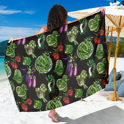 Lettuce Pattern Print Design 01 Sarong Pareo Wrap