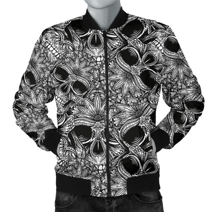 Skull Tattoo Design Print Men Bomber Jacket