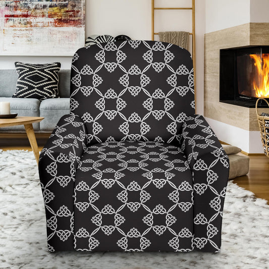 Celtic Pattern Print Design 06 Recliner Slipcover with Pocket