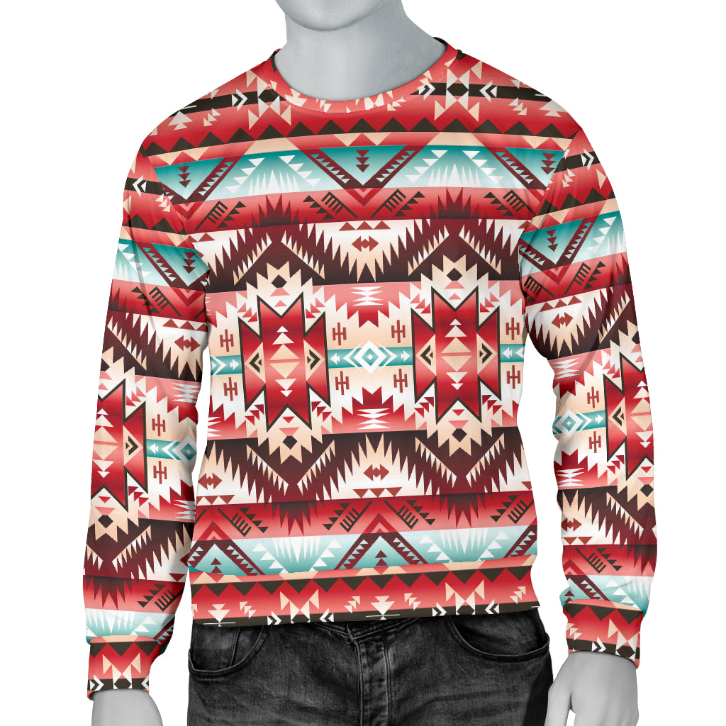Aztec Western Style Print Pattern Men Long Sleeve Sweatshirt