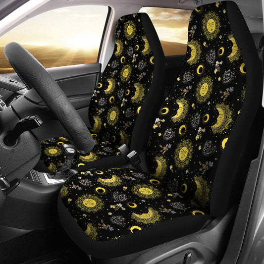Sun Moon Print Design LKS301 Car Seat Covers