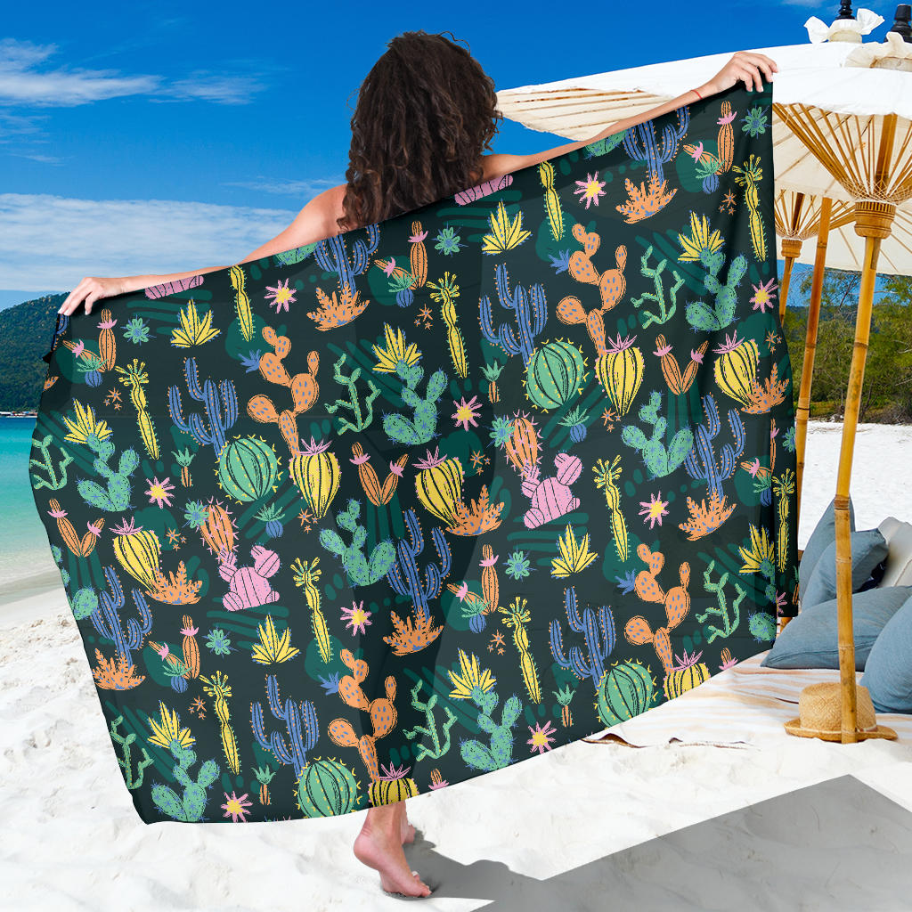 Cactus Pattern Print Design 05 Sarong Pareo Wrap