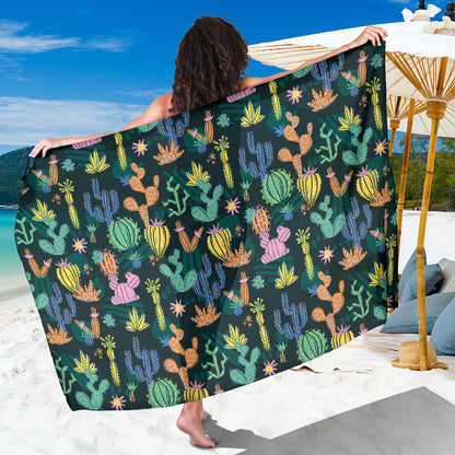 Cactus Pattern Print Design 05 Sarong Pareo Wrap