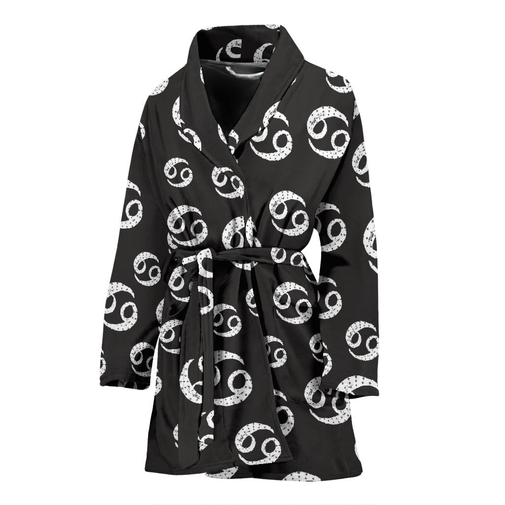 Cancer Zodiac Pattern Print Design 02 Women Bathrobe
