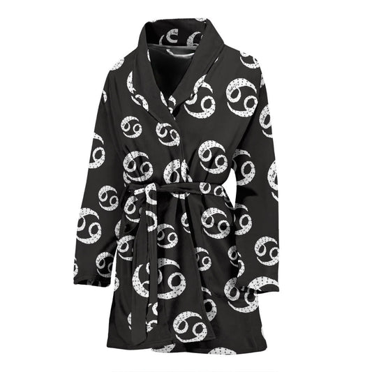 Cancer Zodiac Pattern Print Design 02 Women Bathrobe
