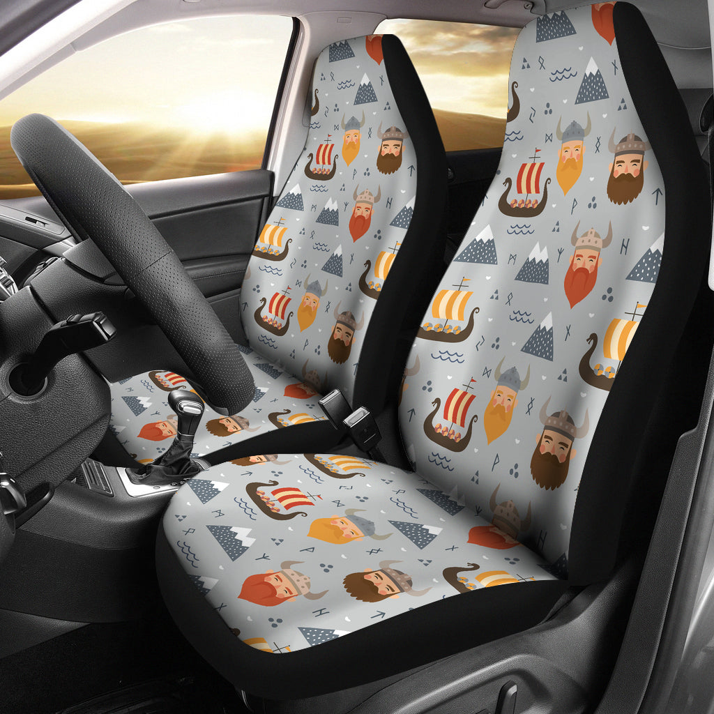 Vikings Print Design LKS307 Car Seat Covers
