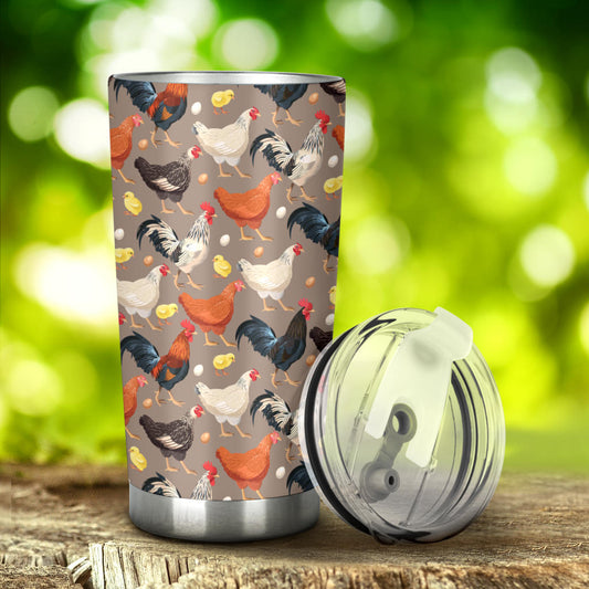 Chicken Evolution Pattern Tumbler