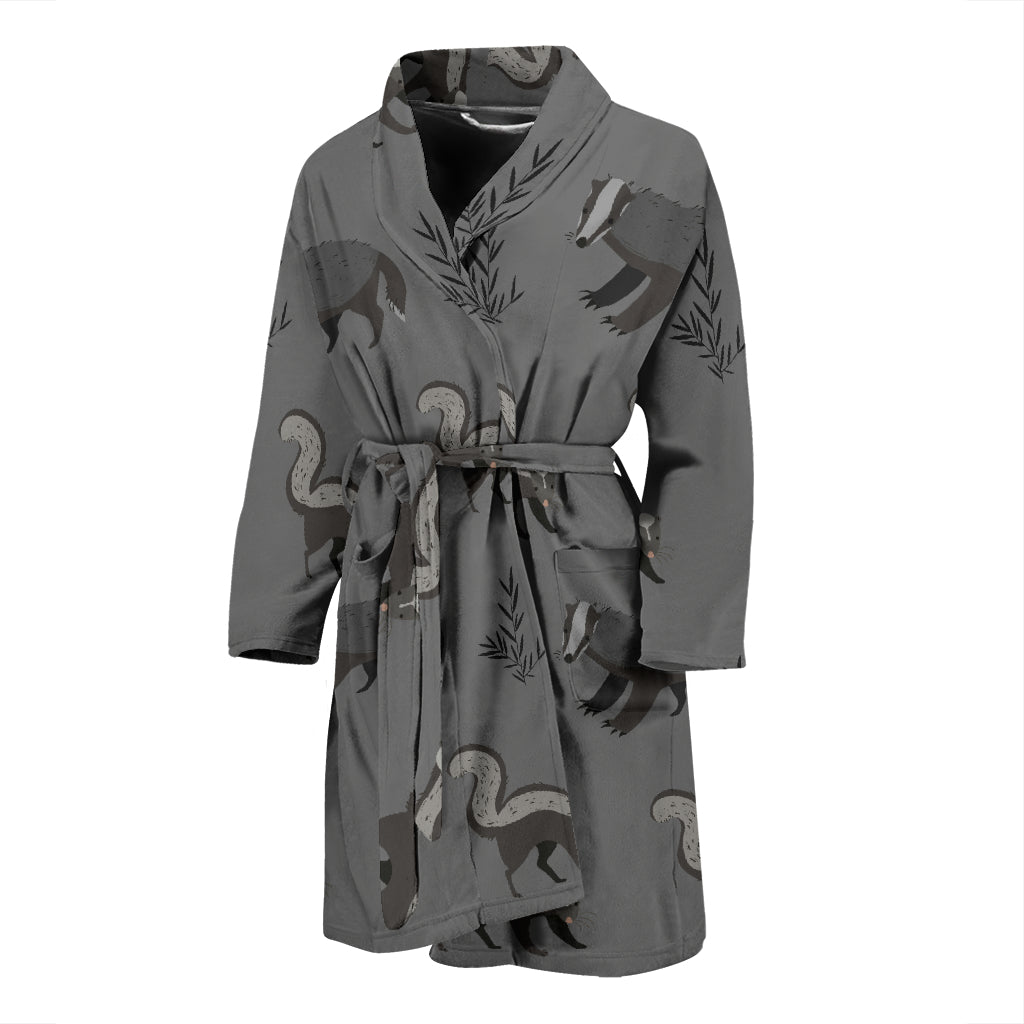 Skunk Print Design LKS301 Men Bathrobe