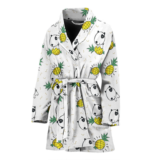 Bull Terriers Pattern Print Design 05 Women Bathrobe
