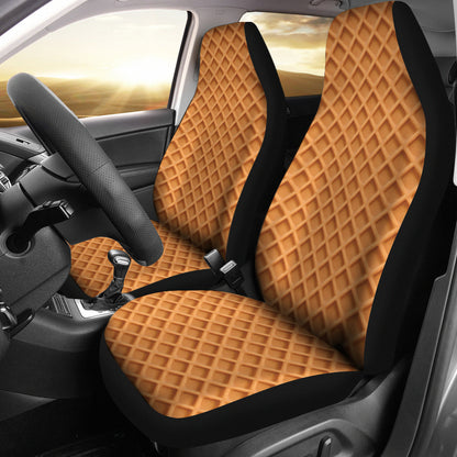Waffle Texture Print Design LKS301 Car Seat Covers