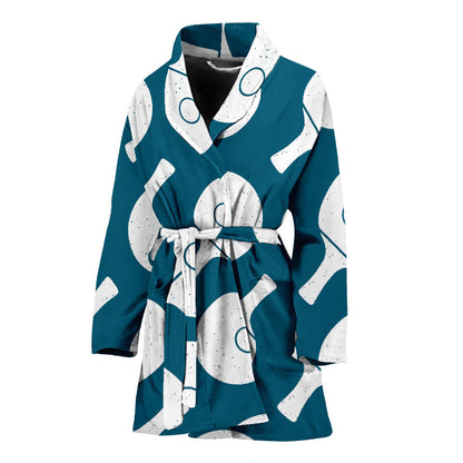 Ping Pong Pattern Print Design A02 Women Bathrobe