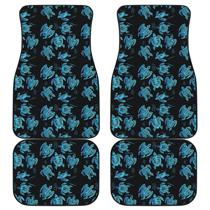 Tribal Turtle Polynesian Themed Design Car Floor Mats Front Back
