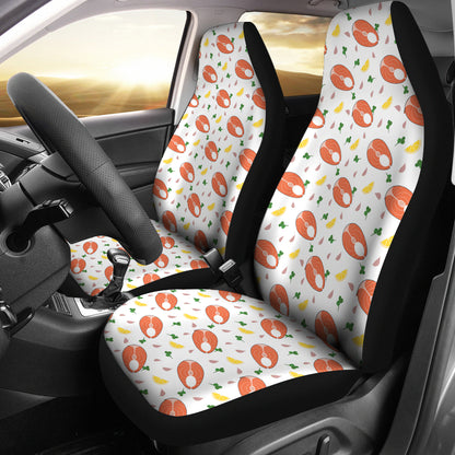 Salmon Steak Print Design LKS303 Car Seat Covers