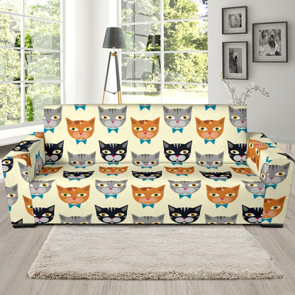 Cat Pattern Print Design 05 Sofa Slipcover