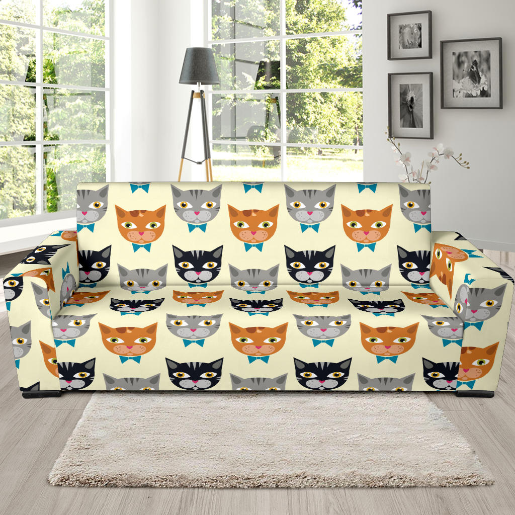 Cat Pattern Print Design 05 Sofa Slipcover