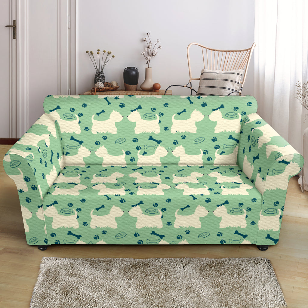 Scottish Terriers Print Design LKS302 Loveseat Couch Slipcover