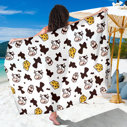 Cow Pattern Print Design 06 Sarong Pareo Wrap