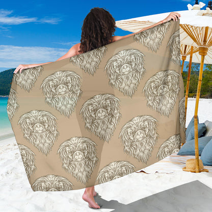 Pekingese Pattern Print Design A01 Sarong Pareo Wrap