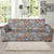 Knit Red Fox Pattern Print Design 02 Sofa Slipcover