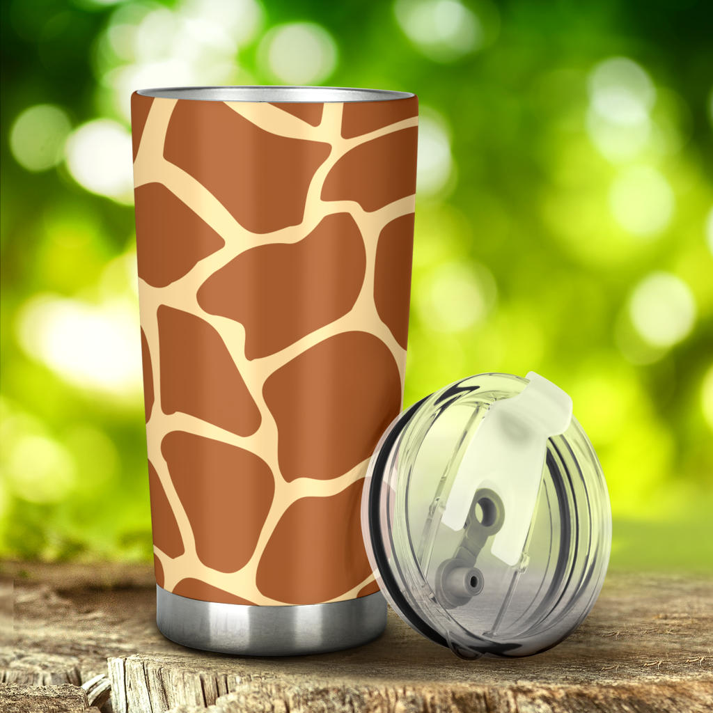 Giraffe Texture Print Tumbler