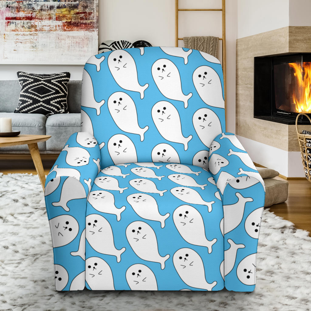 Sea Lion Print Design LKS402 Recliner Slipcover with Pocket